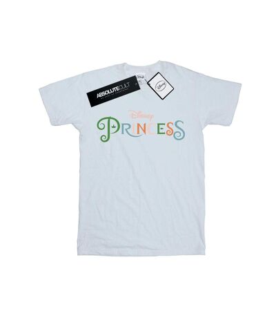 Disney Princess Womens/Ladies Colour Logo Cotton Boyfriend T-Shirt (White)