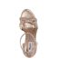 Sandales À Talons Compensés Style Embelli Khai Femme Rose Doré Dune London-3