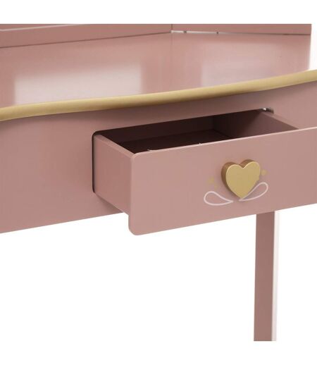 Coiffeuse et tabouret Sissi pour enfant - Rose