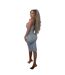 Robe Moulante Femme Gris Honeyz-3