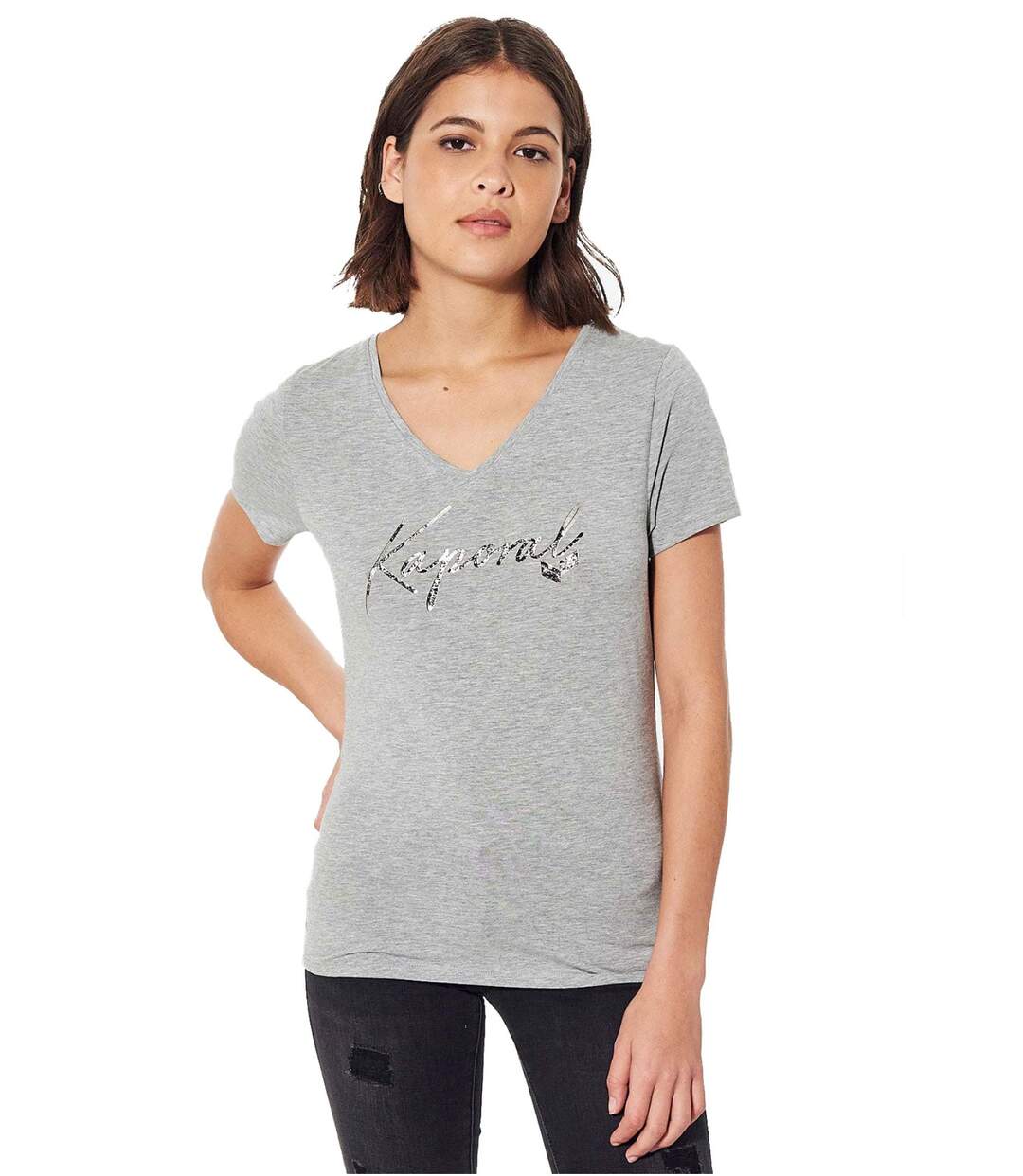 Tee shirt stretch logo   -  Kaporal - Femme-1