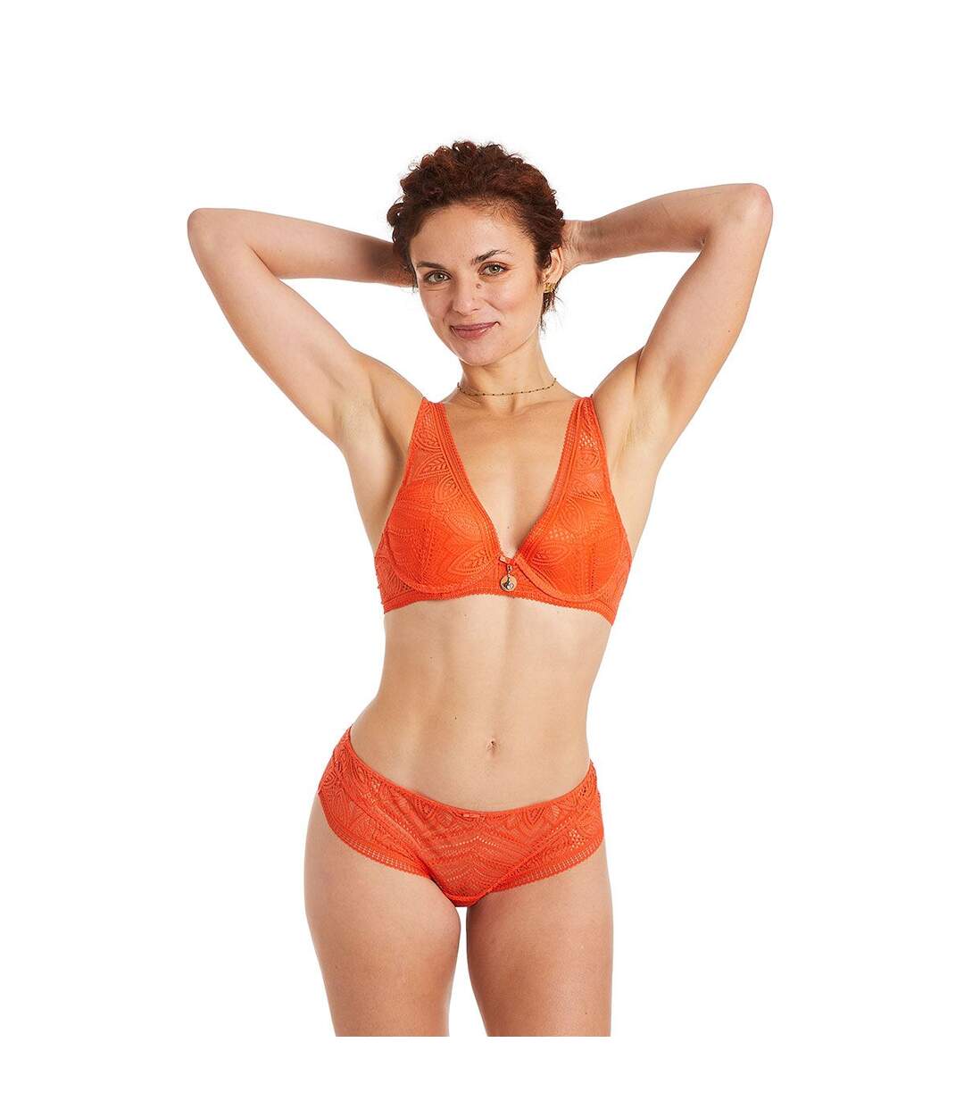 Soutien-gorge ampliforme coque moulée orange Etoile-3