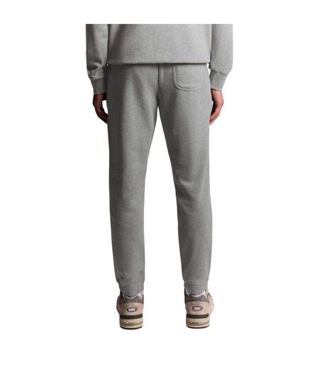 Mens Fleece Elasticated Hem Joggers Grey Marl Lyle & Scott