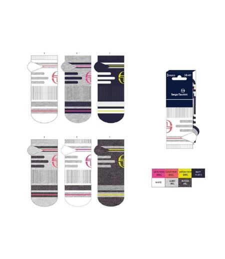 Chaussettes Femme SNEAKER SERGIO TACCHINI Lot de 12 - Pack de 12