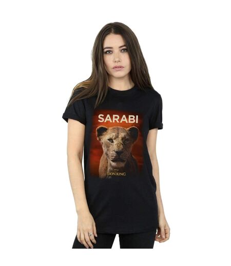 Disney Womens/Ladies The Lion King Movie Sarabi Poster Cotton Boyfriend T-Shirt (Noir) - UTBI29303