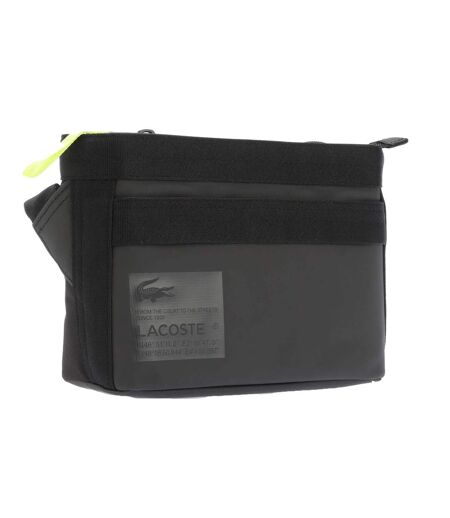 Printed Signature Water Repellent Crossbody Bag One Size Black Lacoste