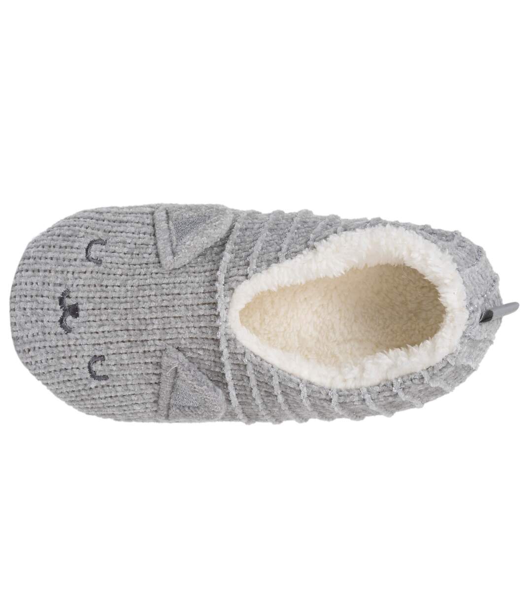 Isotoner Chaussettes d'intérieur femme maille chenille - fourrées, antidérapantes-2