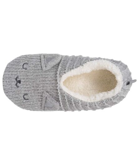 Isotoner Chaussettes d'intérieur femme maille chenille - fourrées, antidérapantes