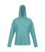 Sweat à capuche montes femme jade bleu / bleu turquoise pâle Regatta