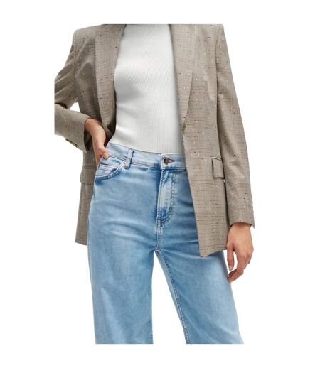 Womens/ladies marlene hr 3.0 high waist regular jeans turquoise Boss