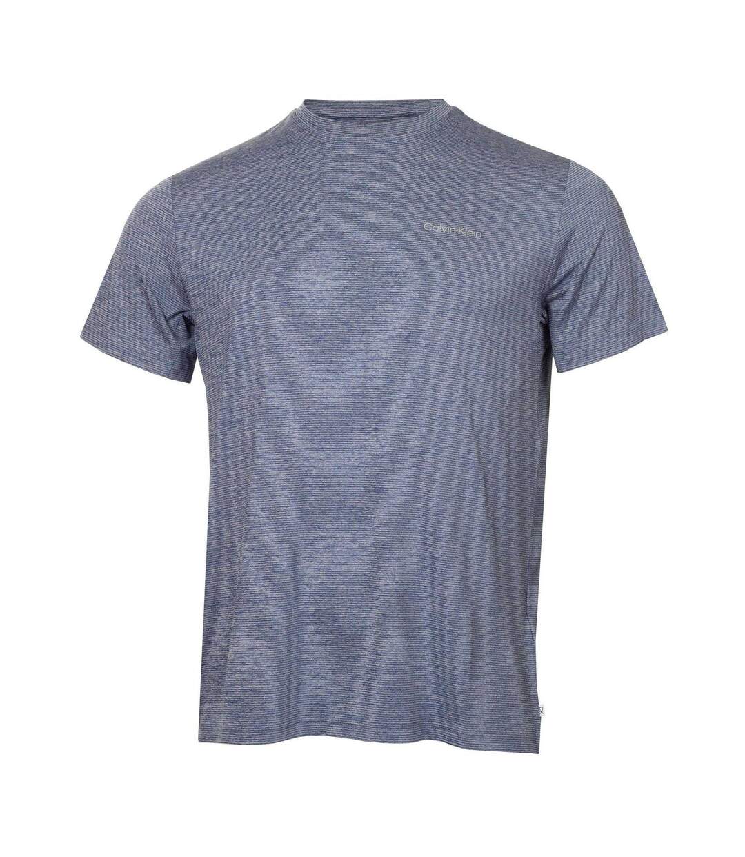 T-shirt Golf Motif/style À Rayures Homme Bleu De Suède Calvin Klein-1