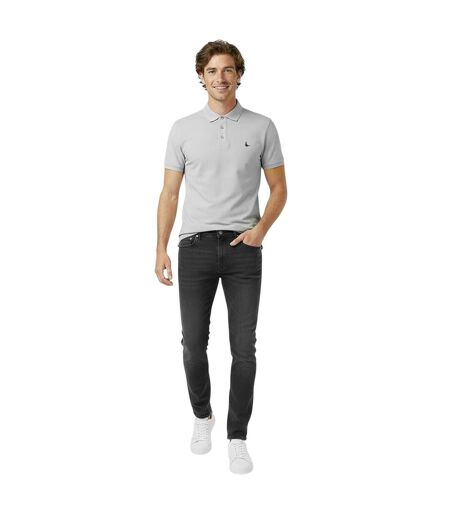 Mens Classic Embroidered Logo Polo Shirt Grey Marl Jack Wills