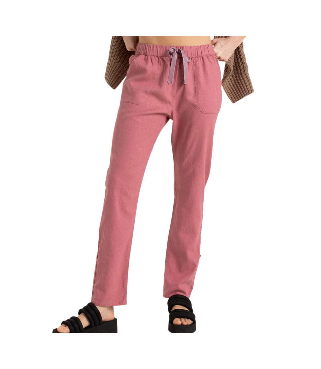 Pantalon fluide rose femme roxy the seashore - l-1