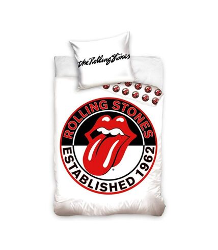 The Rolling Stones Logo Duvet Set (White/Red/Black) - UTAG110