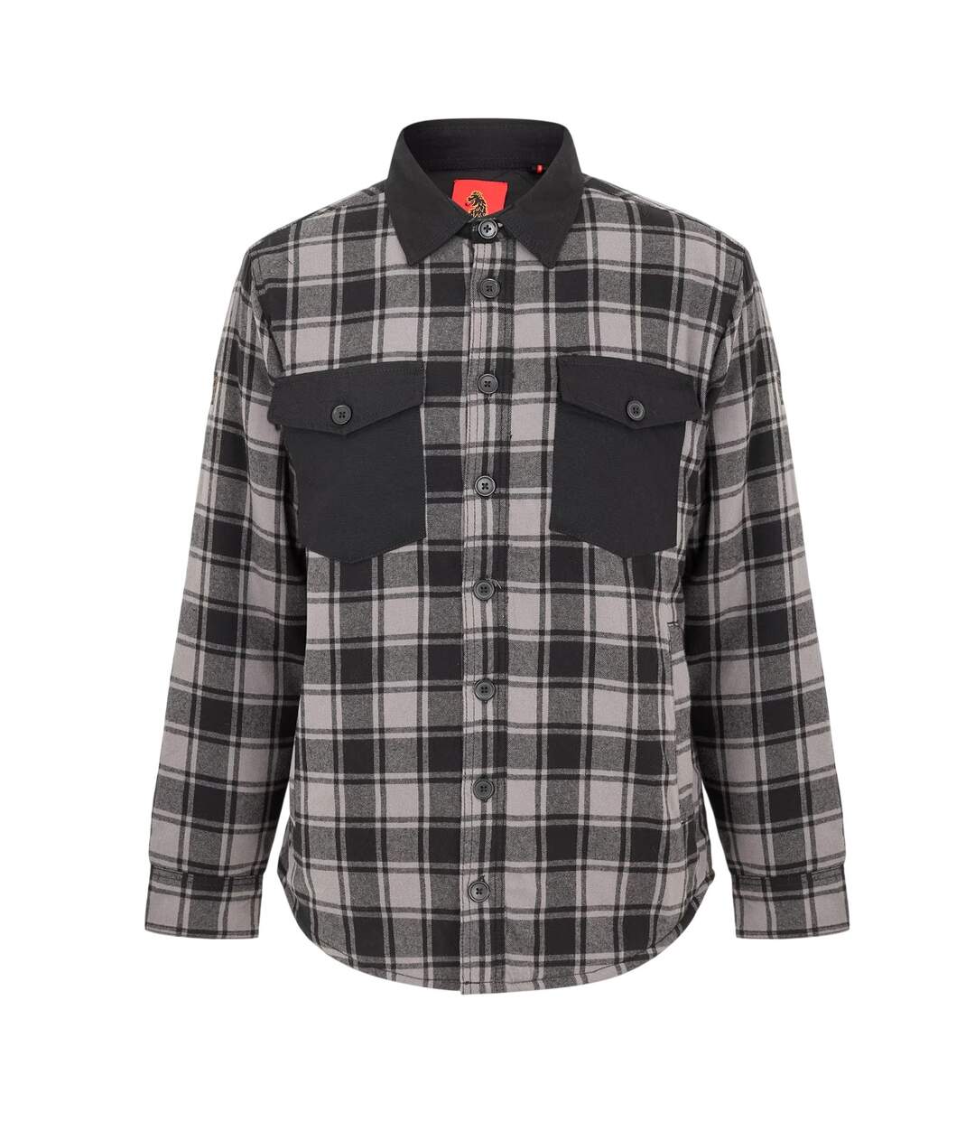 Surchemise Motif/style Motif Écossais Valley Homme Gris Noir Luke-1