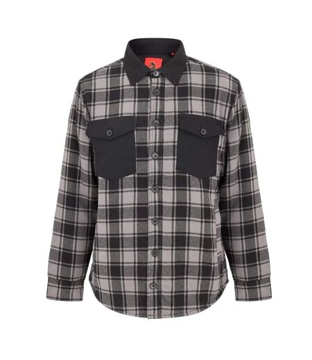Surchemise Motif/style Motif Écossais Valley Homme Gris Noir Luke