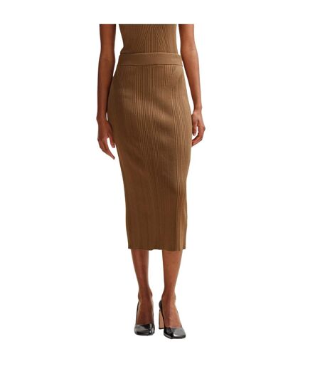 Womens/ladies freedah knitted pencil skirt brown Boss