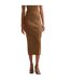 Womens/ladies freedah knitted pencil skirt brown Boss-1
