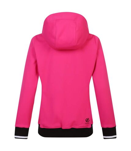 Dare 2B Womens/Ladies Fend Hooded Jacket (Black/Pure Pink) - UTRG8918