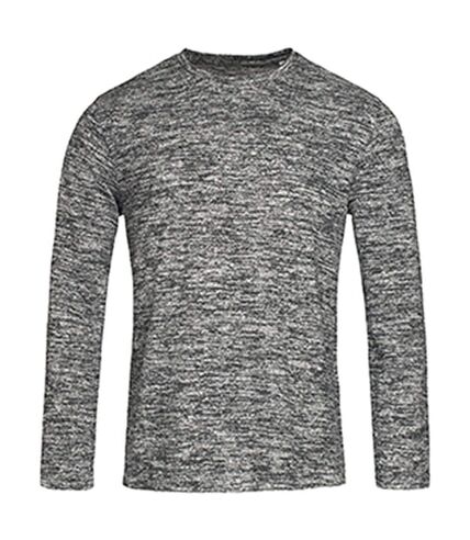 T-shirt manches longues - Homme - ST9080 - gris foncé mélange