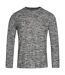 T-shirt manches longues - Homme - ST9080 - gris foncé mélange