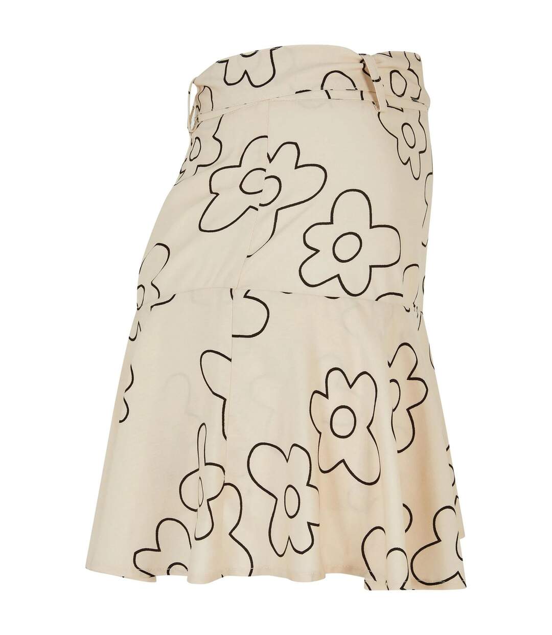 Womens/ladies Flower Mini Skort Soft Seagrass Urban Classics-4