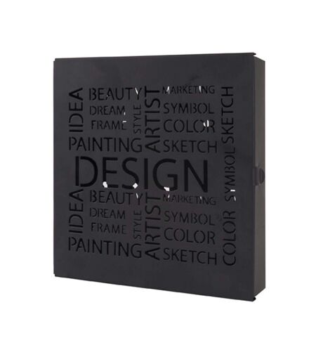 Boîte à Clés Métal Design 24cm Noir