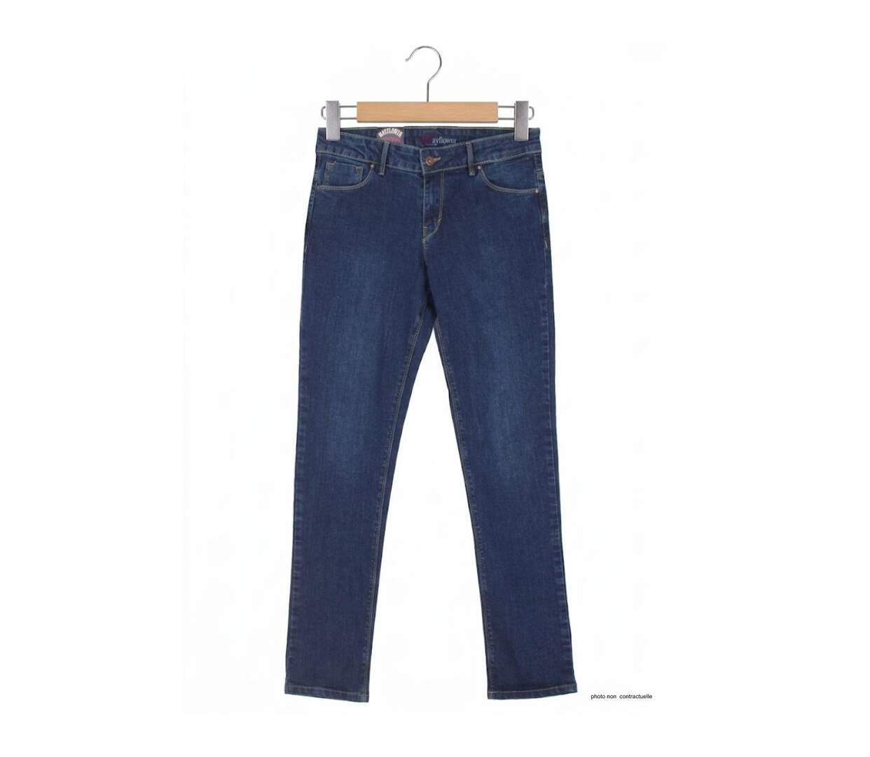 Jean Femme Tissu Stretch Louna1 Bleu Stone Used (Mayflower)-3