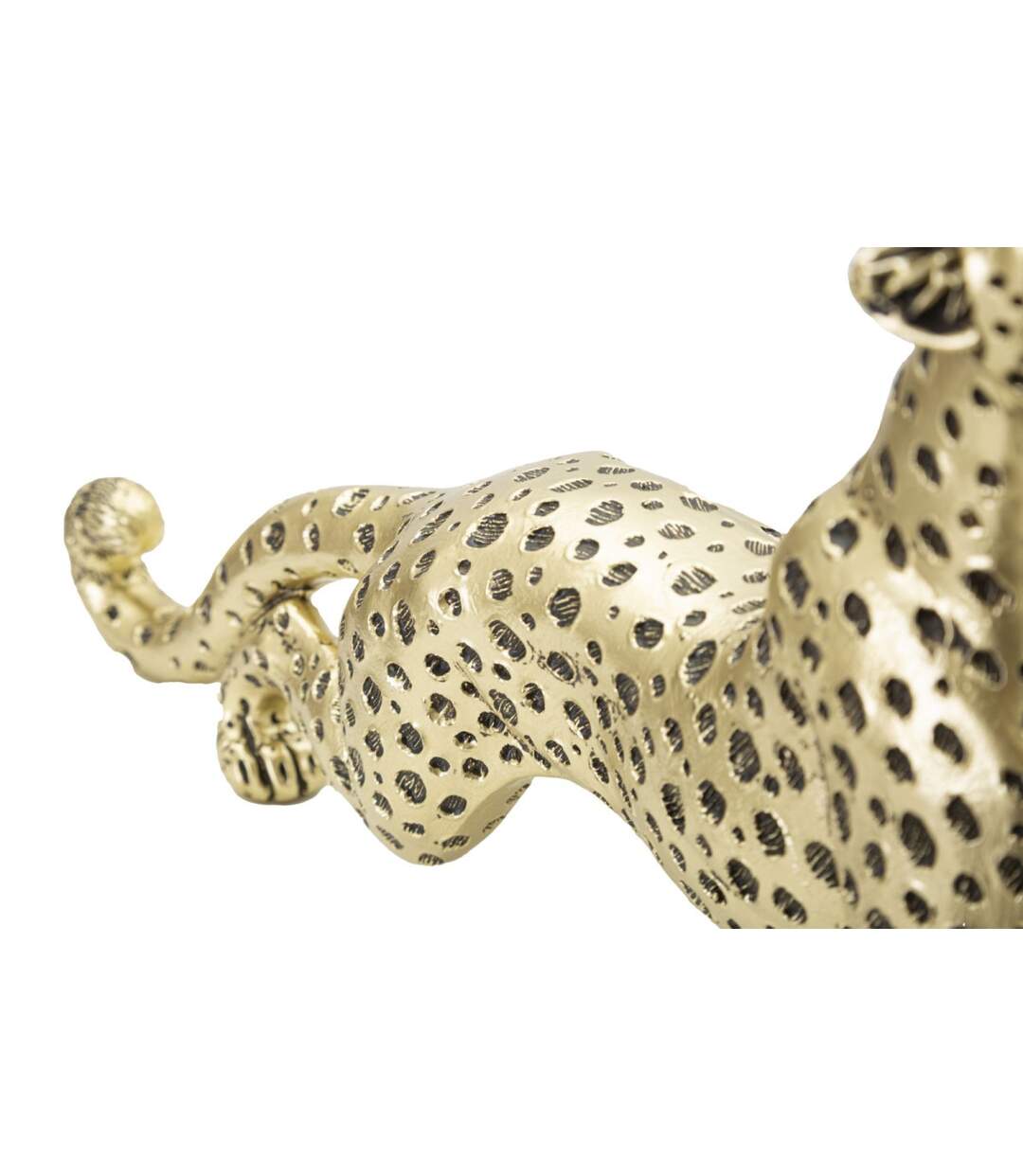 Statuette Design en Résine Léopard 33cm Or-4