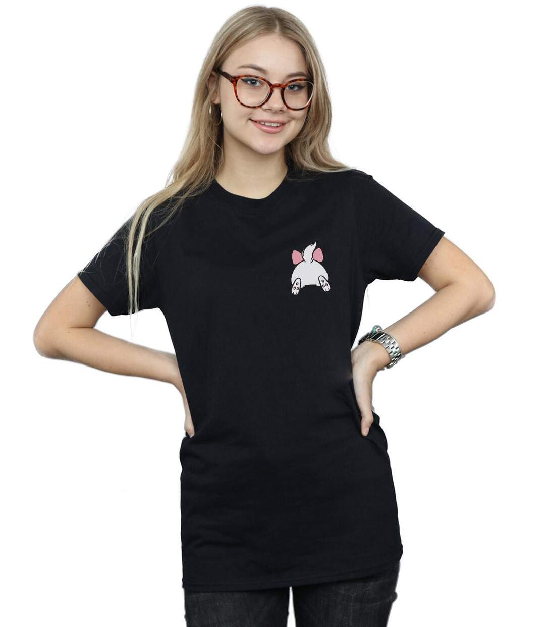 Disney - T-shirt ARISTOCATS MARIE BACKSIDE BREAST PRINT - Femme (Noir) - UTBI17261-2