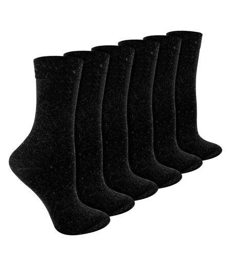 Ladies 6 Pack Bamboo & Merino Wool Blend Socks