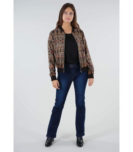 Blouson teddy motif ethnique PONNIA