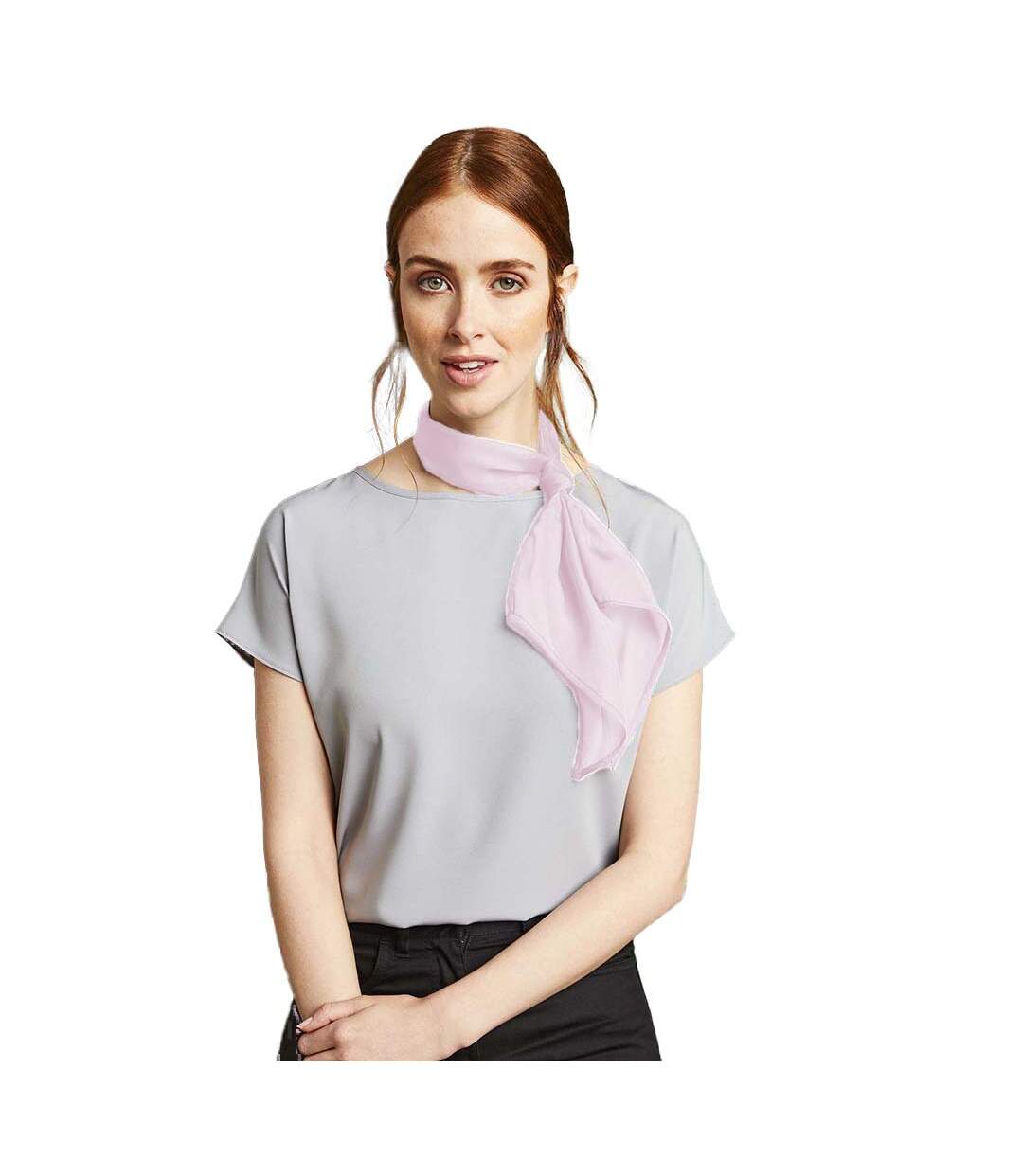 Foulard de travail femme taille unique rose pâle Premier-2