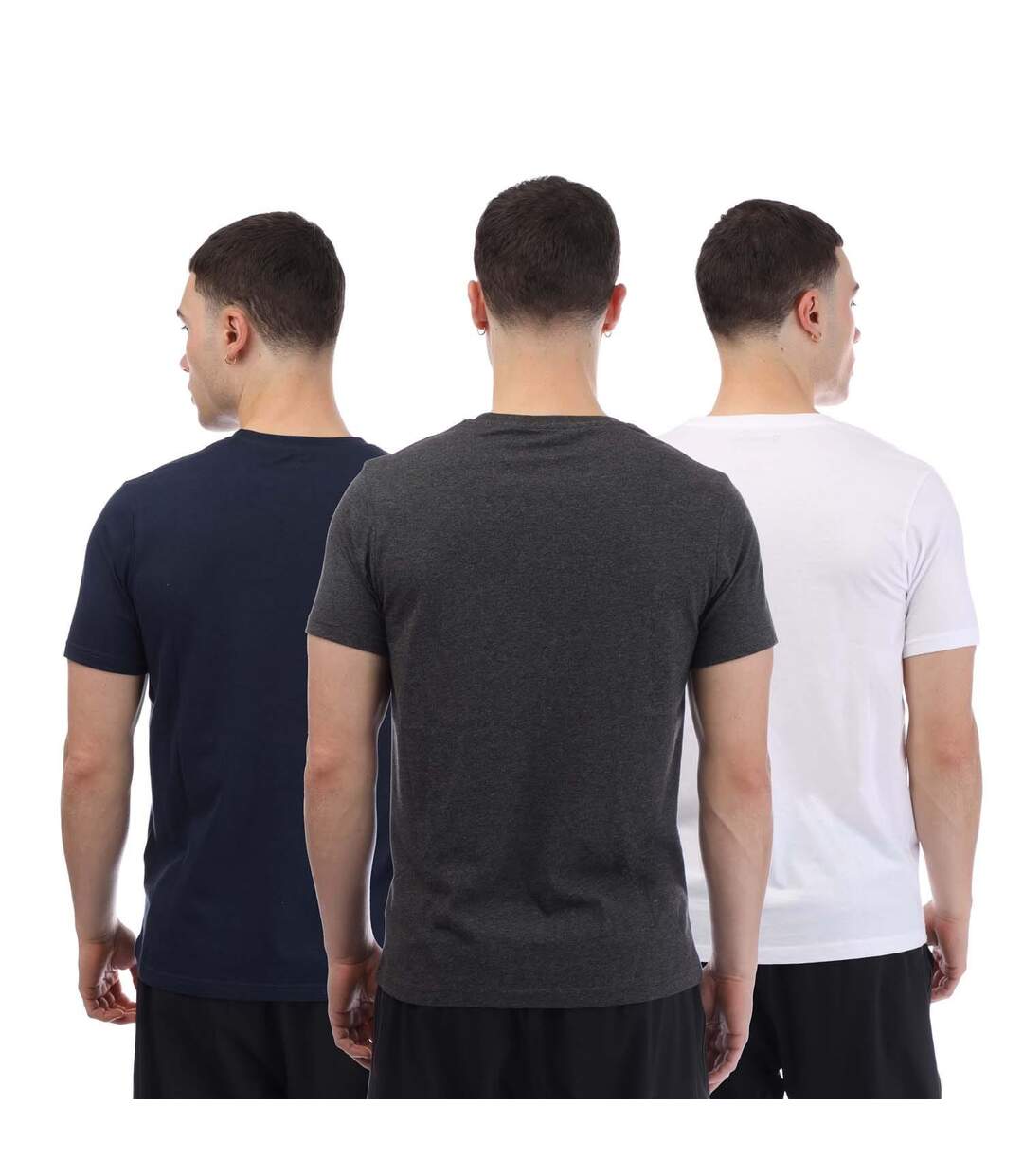 T-shirts Style Logo Somerset Homme Bleu Marine Blanc Gris Bench-2