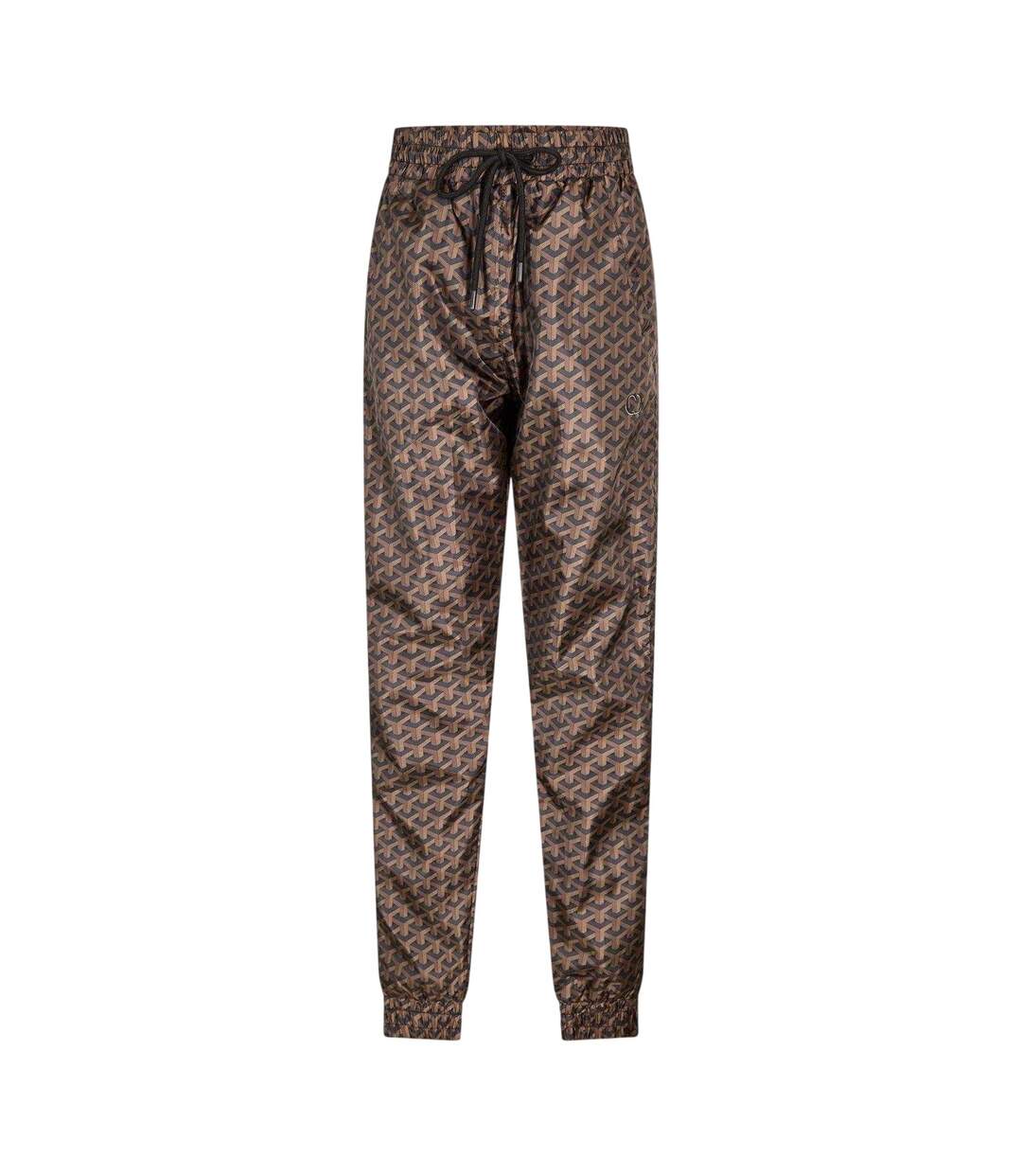 Mens Louvre Fleece Joggers Black Brown Criminal Damage-1