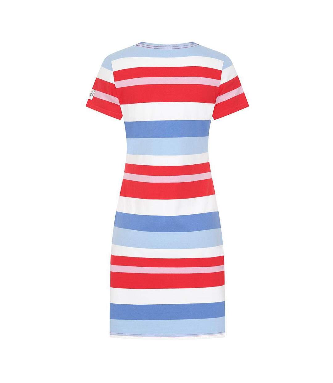 Robe T-shirt Motif/style Rayé Femme Rouge Lazy Jacks-4