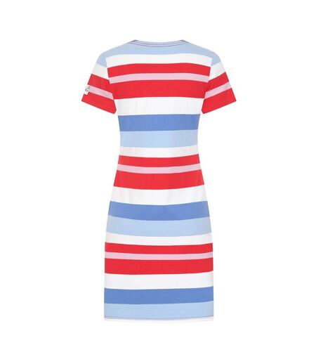 Robe T-shirt Motif/style Rayé Femme Rouge Lazy Jacks