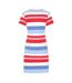 Robe T-shirt Motif/style Rayé Femme Rouge Lazy Jacks-4