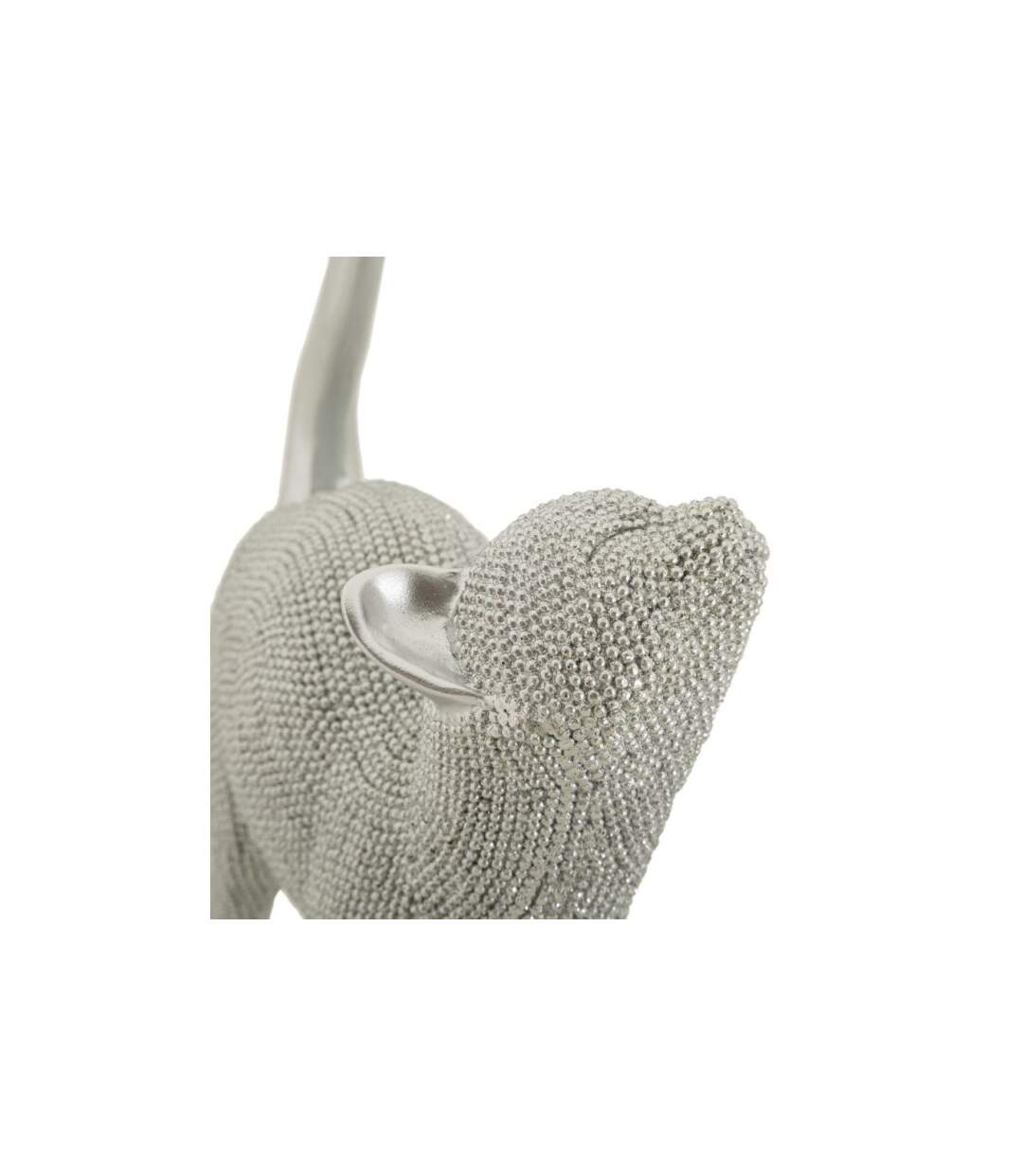 Statuette Déco Chat Sparky 26cm Argent-4