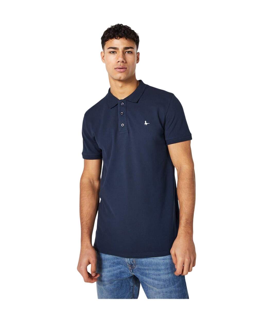 Mens Eaton Stretch Polo Shirt Navy Jack Wills-2