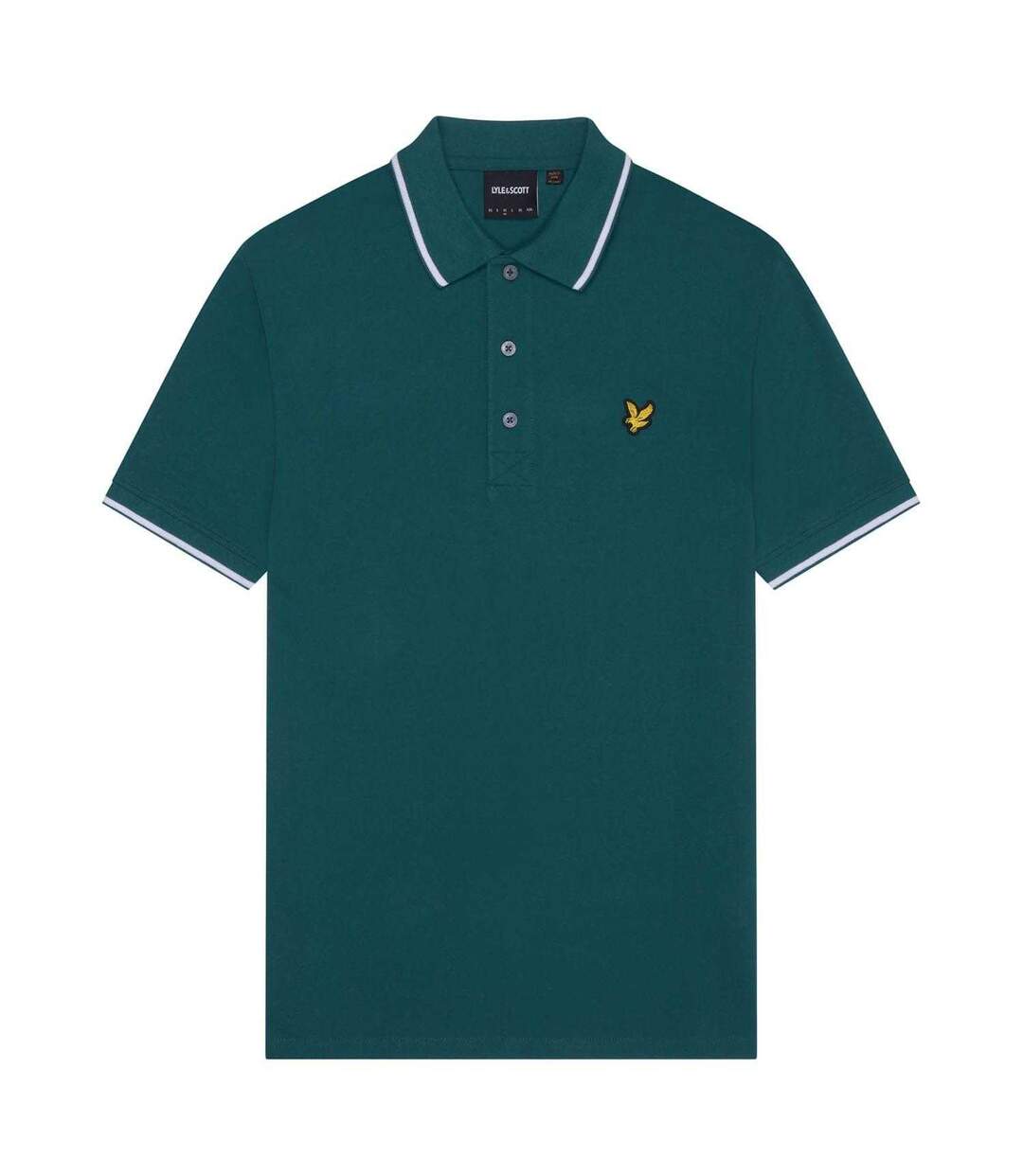 Polo Homme Vert Blanc Lyle & Scott-2