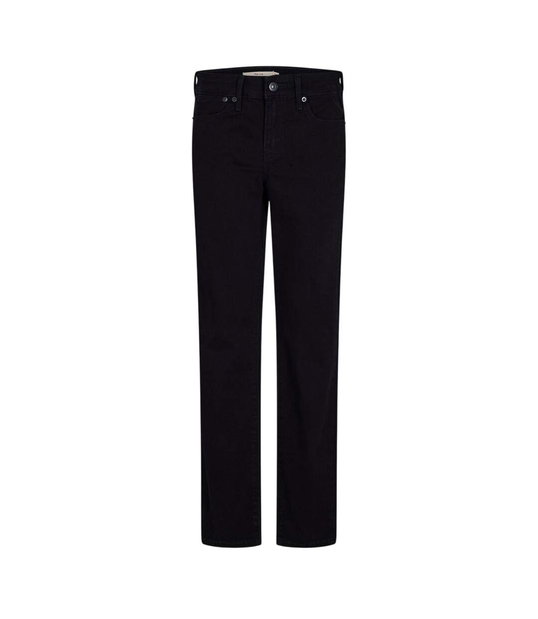 Womens/ladies 712 Welted Slim Jeans Night Is Black Levis-2