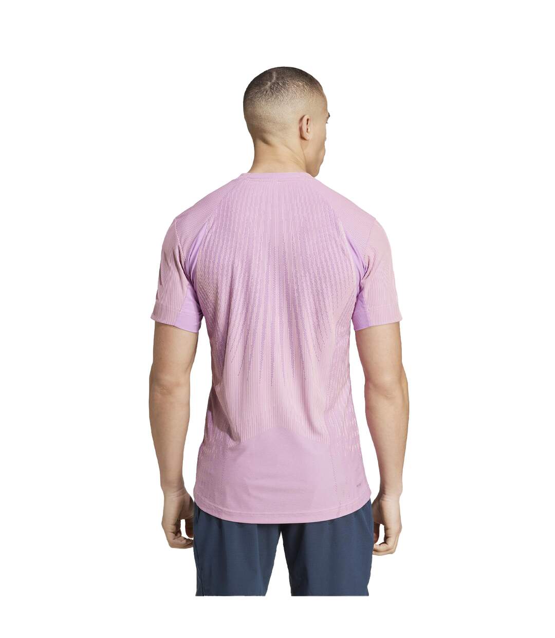 Mens Aircool Crew Neck Short-sleeved T-shirt Pink Adidas-3