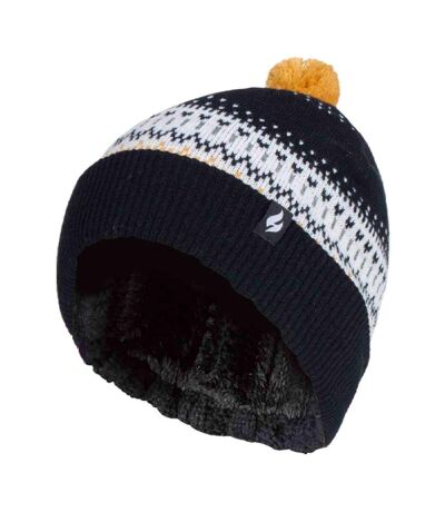 Ladies Knitted Beanie Bobble Hat with Small Pom Pom