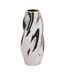 Vase Design Torsadé en Dolomite Sky 28cm Argent-1