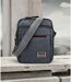 Sacoche bandoulière homme multi-poches en toile synthétique gris foncé - compact et élégant-3