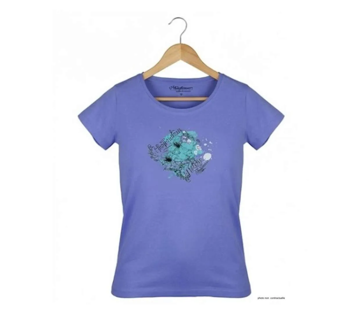 Tee-shirt femme MAYFLOWER DANIELE3 bleu lavande : le confort d'une coupe large-2