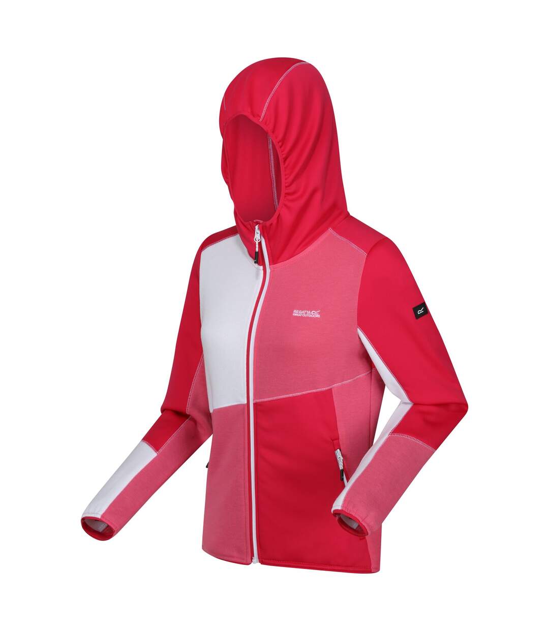 Veste polaire walbury femme rose fluo / flamant rose / blanc Regatta-3