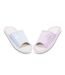 OZABI-Pantoufle Mule Femme Pack 2 Paires Tissu Gaufre Bout Ouvert-2