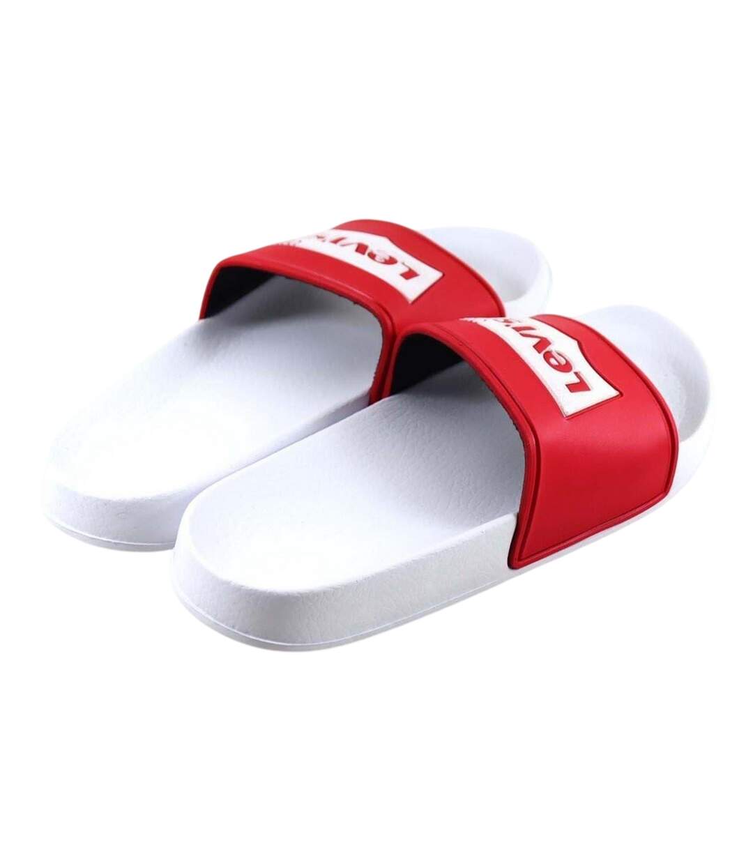 Claquettes Motif/style Aile De Chauve-souris Et Logo Garçon Rouge Blanc Levis-2